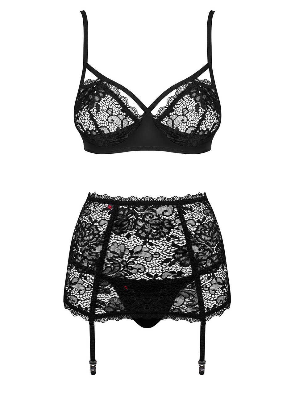 3-PIECE BLACK PEONESIA SET