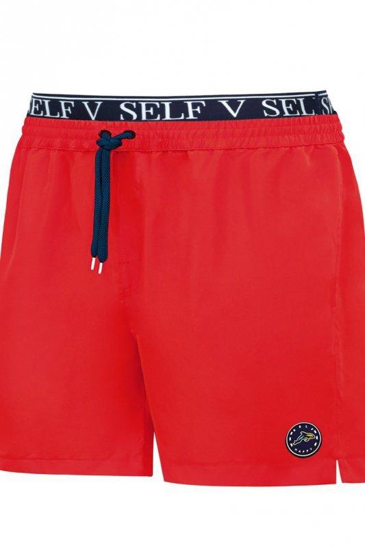 Self SM25 6A Summer Shorts Szorty Kąpielowe Męskie Czerwony